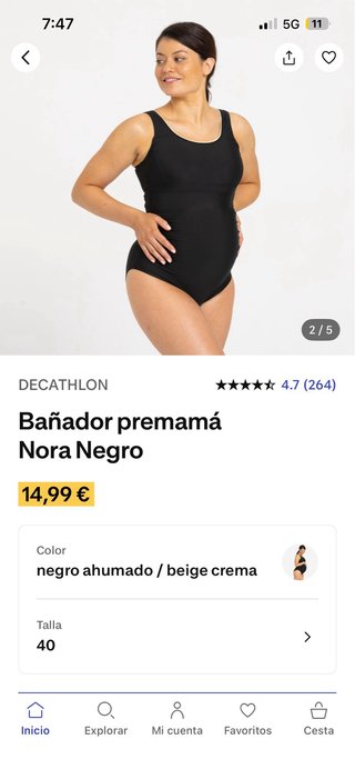 Bañador premamá negro