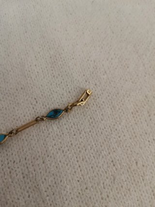 Pulsera Vintage Turquesa y Dorada