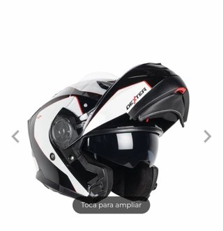 2 Cascos de Moto Negros con Visera