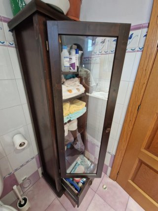 Vitrina Ikea Nogal Madera y Cristal