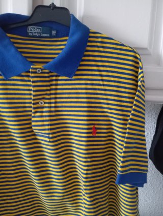 Polo Ralph Lauren Rayas Azul/Amarillo Talla XXL