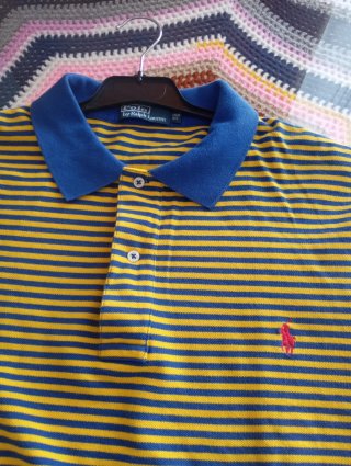Polo Ralph Lauren Rayas Azul/Amarillo Talla XXL