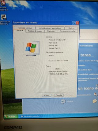 Ordenador Antiguo Windows 98/XP