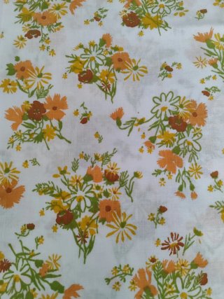 Retal tela vintage estampado flores