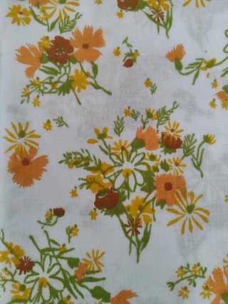 Retal tela vintage estampado flores