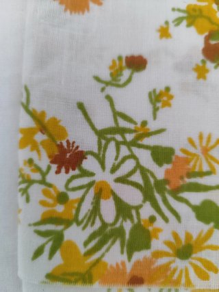 Retal tela vintage estampado flores