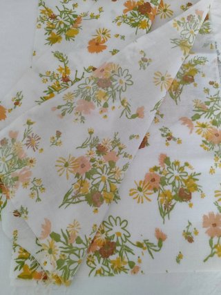 Retal tela vintage estampado flores