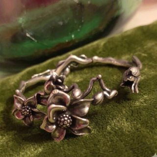 Pulsera De Plata 925 De Flores Estilo Vintagey