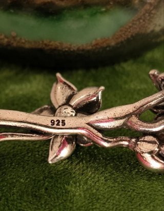 Pulsera De Plata 925 De Flores Estilo Vintagey