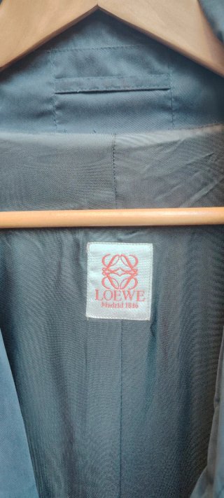 Gabardina Loewe Vintage Talla 54 Azul