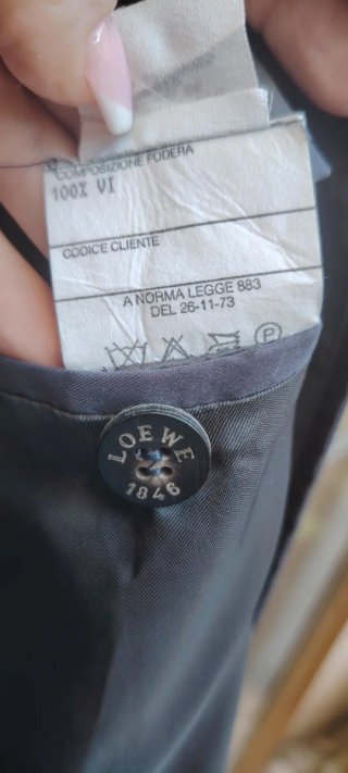 Gabardina Loewe Vintage Talla 54 Azul
