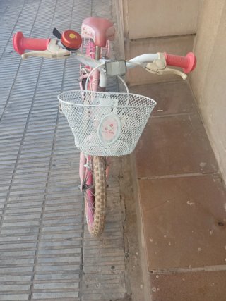 Bicicleta Infantil Rosa con Cesta de niñas