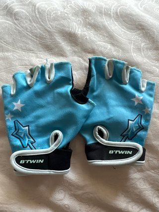 Guantes Bici Niña Estrellas Azul Talla 5-7