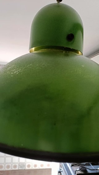 Lámpara de techo verde metal