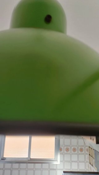 Lámpara de techo verde metal