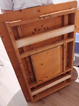 Mesa de comedor de madera auténtica extensible