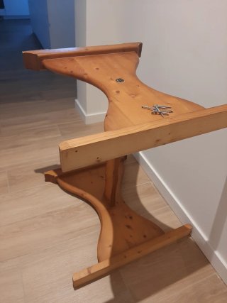 Mesa de comedor de madera auténtica extensible
