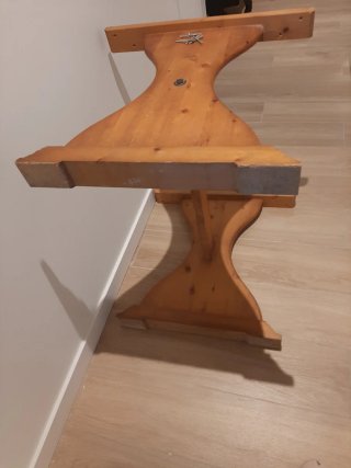 Mesa de comedor de madera auténtica extensible