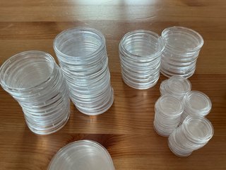 Cápsulas protectoras monedas plata y de colección.