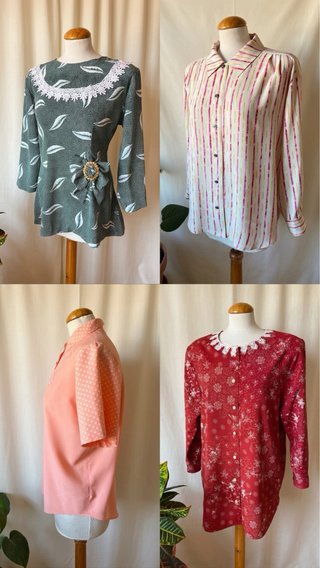 Lote 7 blusas vintage 80s 90s