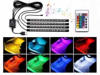 Luces LED Coche RGB con Mando