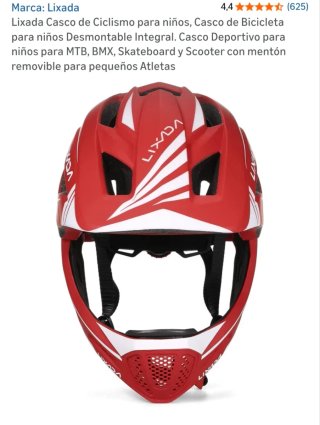 Casco Lixada Integral Desmontable Niños