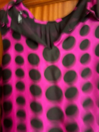Vestido Cortefiel lunares rosa y negro Talla S