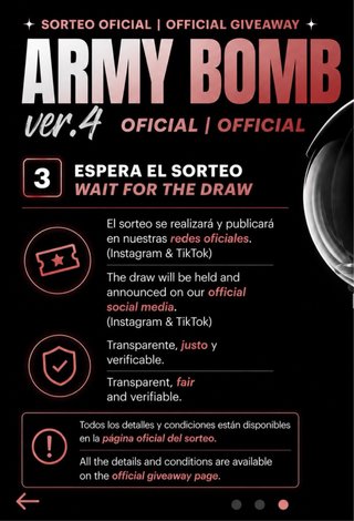⟭⟬⁷ BTS ARMY Bomb Lightstick no oficial (fanmade)