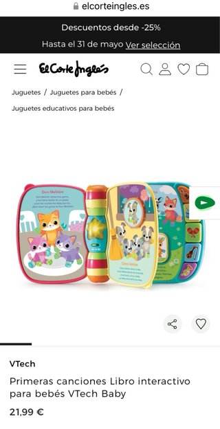Libro interactivo para bebés Vtech