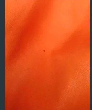 Puf pera XL polipiel naranja