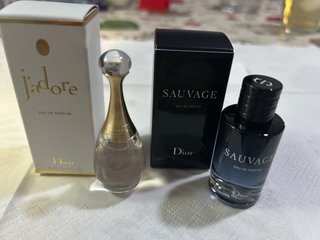 Miniaturas Dior J'adore y Sauvage