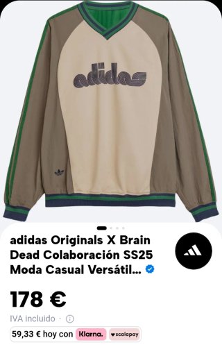 Sudadera Adidas Brain Dead Beige/Verde