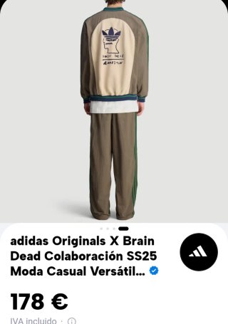 Sudadera Adidas Brain Dead Beige/Verde