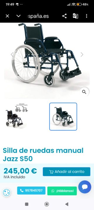 Silla de Ruedas Vermeiren Jazz S 50