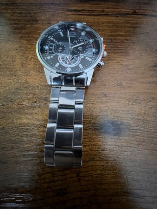 Reloj Deportivo Geneva Plateado Oscuro