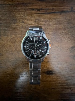 Reloj Deportivo Geneva Plateado Oscuro