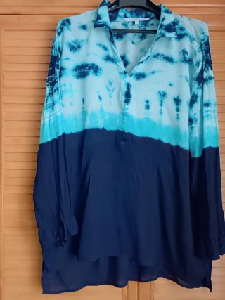 Camisa Tie-Dye Azul Talla 48
