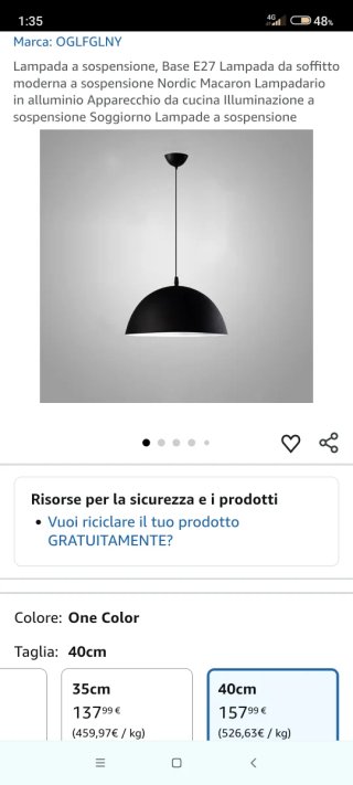 Lampadario vintage a cupola di metallo colore nero