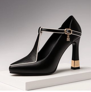 Zapatos de tacón negros talla 39