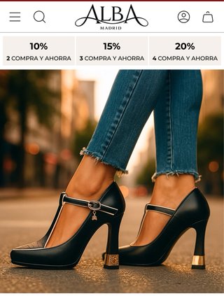 Zapatos de tacón negros talla 39