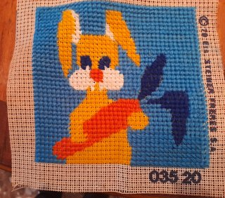 Bordados infantiles cañamazo punto El Gato Negro