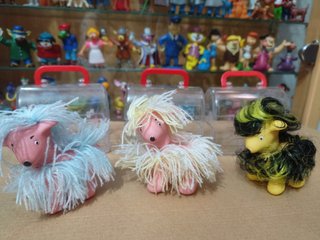 10 scatole diverse, action figure tipo Little Pony anni '80