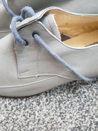 Scarpe Oxford uomo pelle grigia 44 vintage grigio