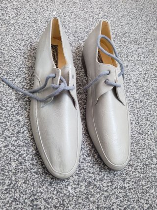 Scarpe Oxford uomo pelle grigia 44 vintage grigio