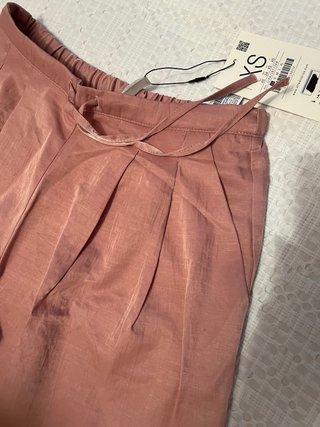 Pantalón Palazzo Stradivarius Rosa Talla XS