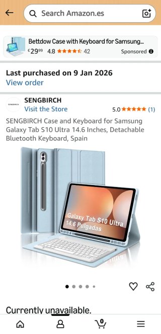 Funda con teclado Samsung Galaxy Tab S10 Ultra