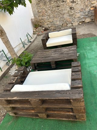 Conjunto Muebles Palets Jardín