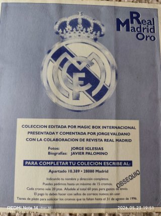 Álbum Real Madrid Oro 1902-1996