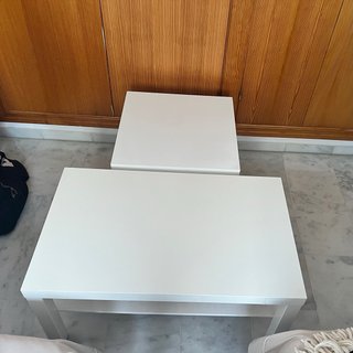 2 Mesas blancas Ikea: Salón y Auxiliar