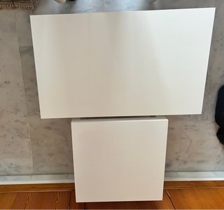 2 Mesas blancas Ikea: Salón y Auxiliar